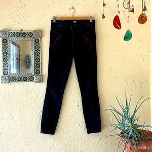 PAIGE Hoxton Ankle Embroidered Jeans, size 27
